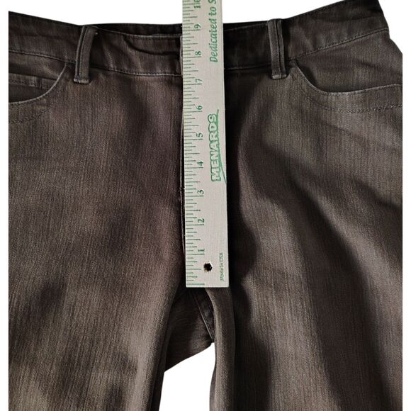 Chico's Platinum Denim Brown Capri Jeans Straight Leg Mid-rise Size S/4 Women's - Picture 5 of 9